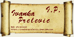 Ivanka Prelević vizit kartica